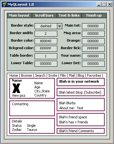 My Vintage VB6 MySpace Code Generator